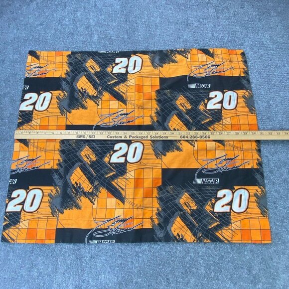 Tony Stewart Pillow Sham NASCAR #20 Orange Black Standard Size 26x20 Springs - Picture 7 of 10